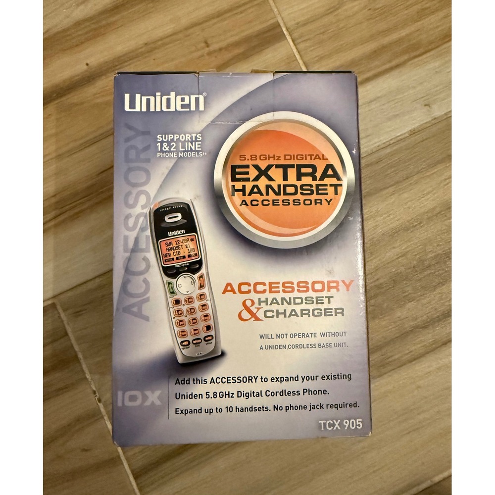 Uniden TCX 905 5.8GHz Digital Cordless Expansion Handset and Charger Accessory